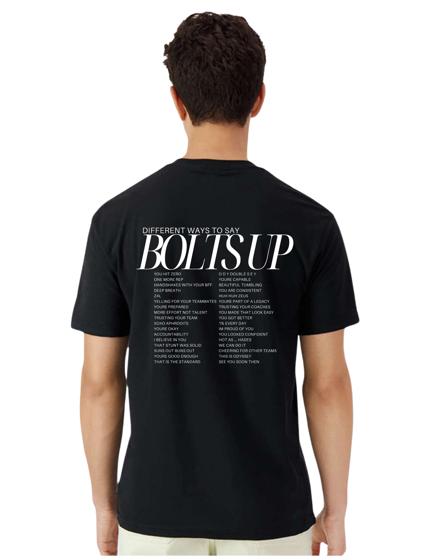 Different ways to say Bolts Up (Tee)