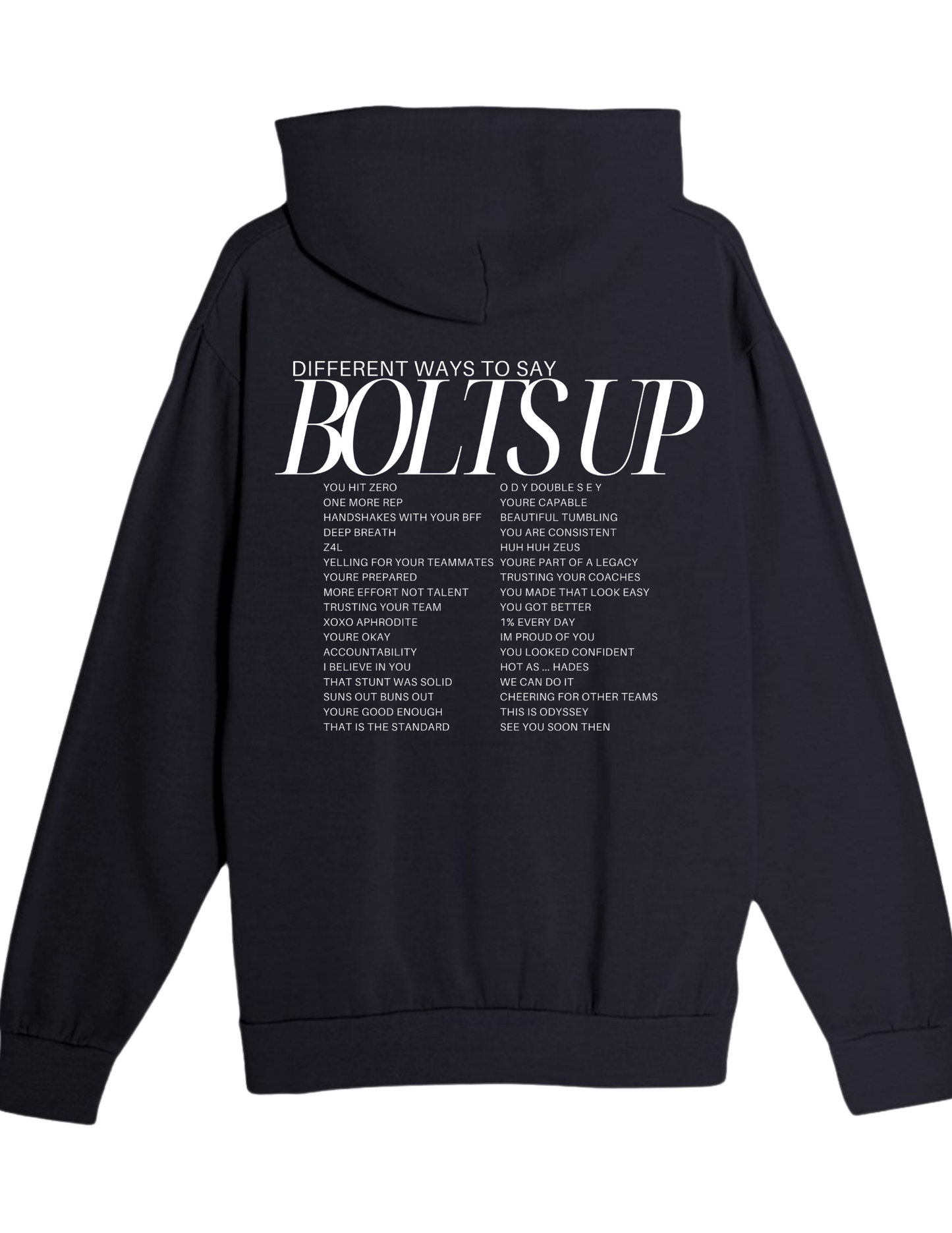 Different ways to say Bolts Up (Hoodie)